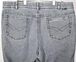 Hiltl Jeans Mens 38x32 Gray Relax Fit Stretch Denim 5-Pocket Zip Fly Casual